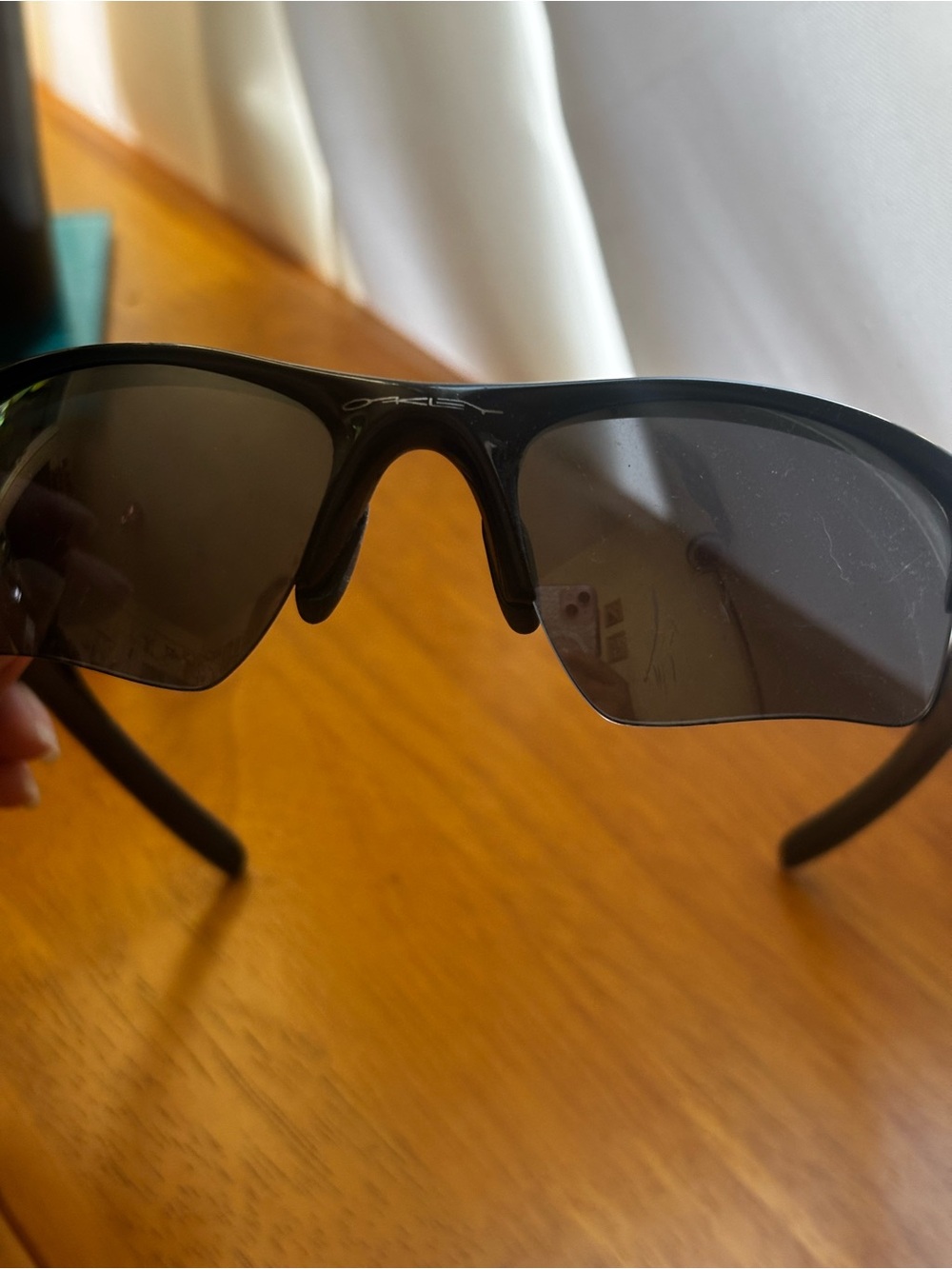 Oakley Men’s Black Frame with Grey Mirrored Lenses Sport Sunglasses - Picture 8 of 14